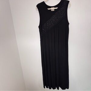 Vocal Jersey Lace Studded Whimsigoth Comfy Midi-Maxi Dress Size 1XL D40